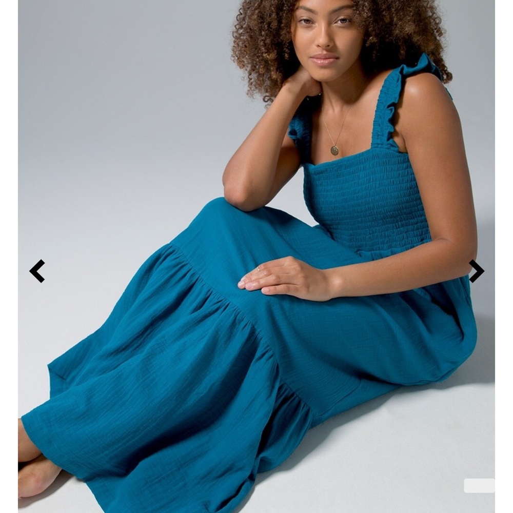 NWOT- Cotton gauze there maxi dress.